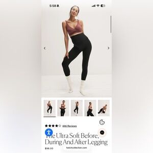 Hatch Classic Black Maternity Leggings NWT